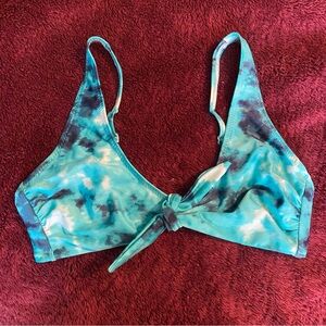 Old Navy Blue Tie-Dye Bikini Top Medium